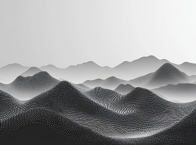 Abstract digital mountain landscape symbolizing Lifted Solutions creativity and growth in web design and development