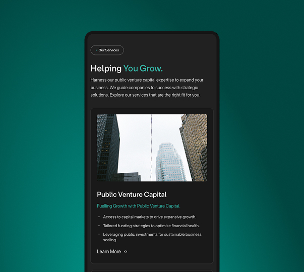 Wbsite redesign for Sequoia Partners showcasing an updated brand, easy-to-scan services, and a streamlined call-booking journey